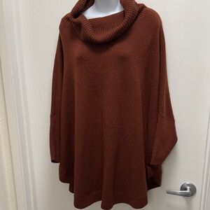 Loft Plus Cozy Brown Cowl Neck Sweater
